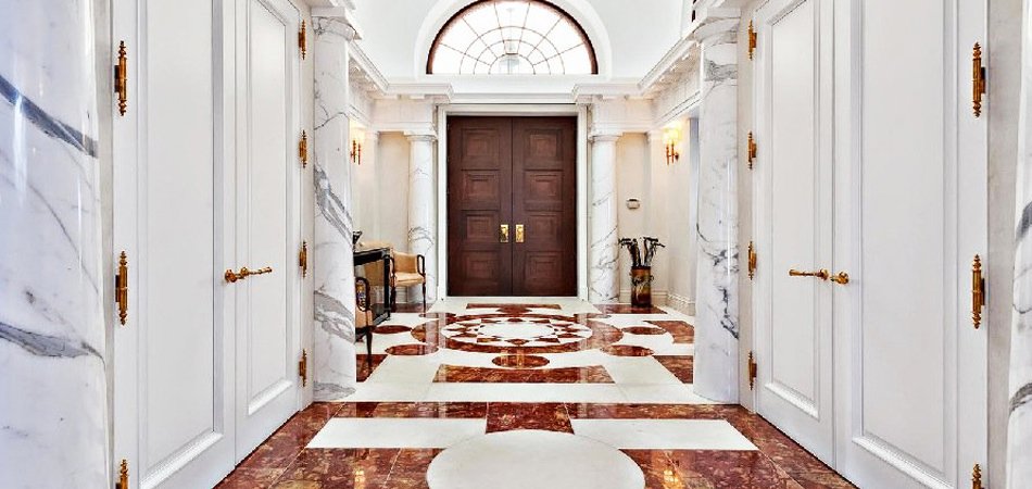 Marble walls and floors